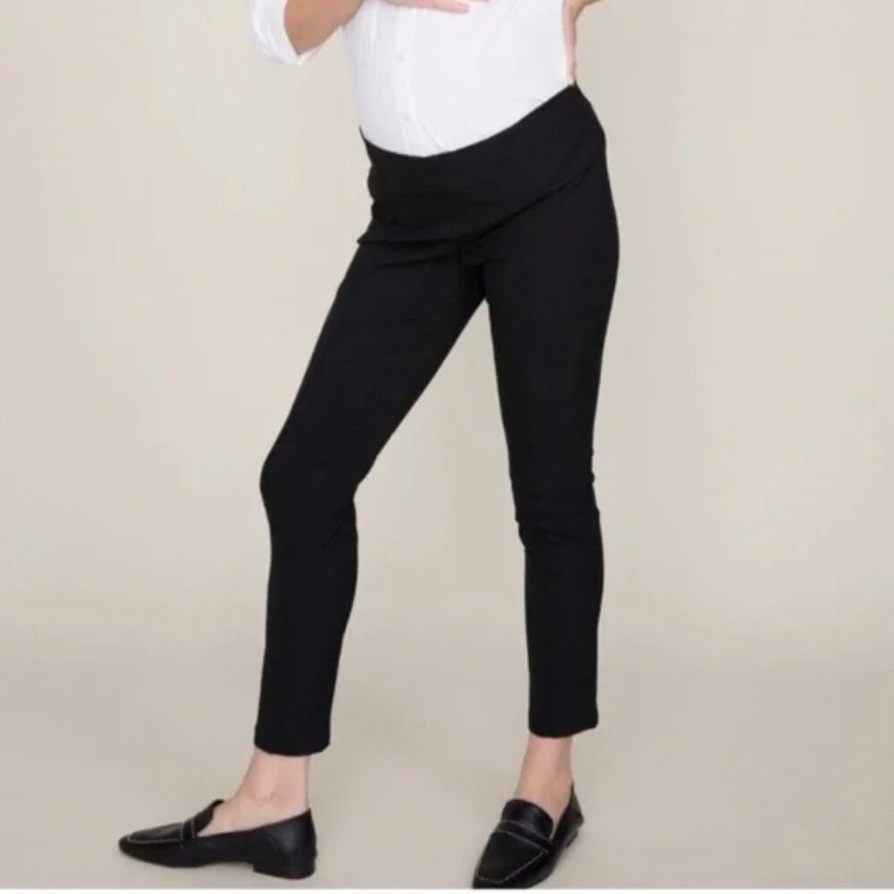 HATCH Collection - Black Twist Front Maternity Pant - Picture 3 of 8